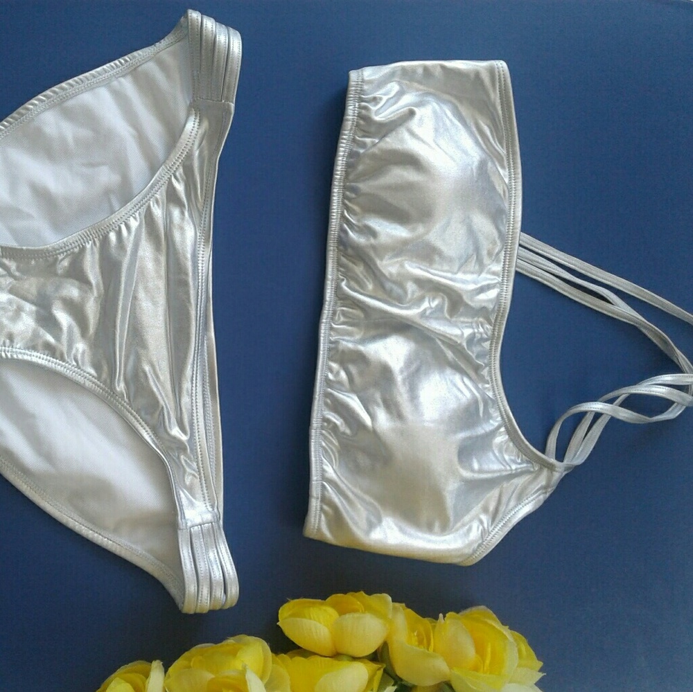 Silver swimwear