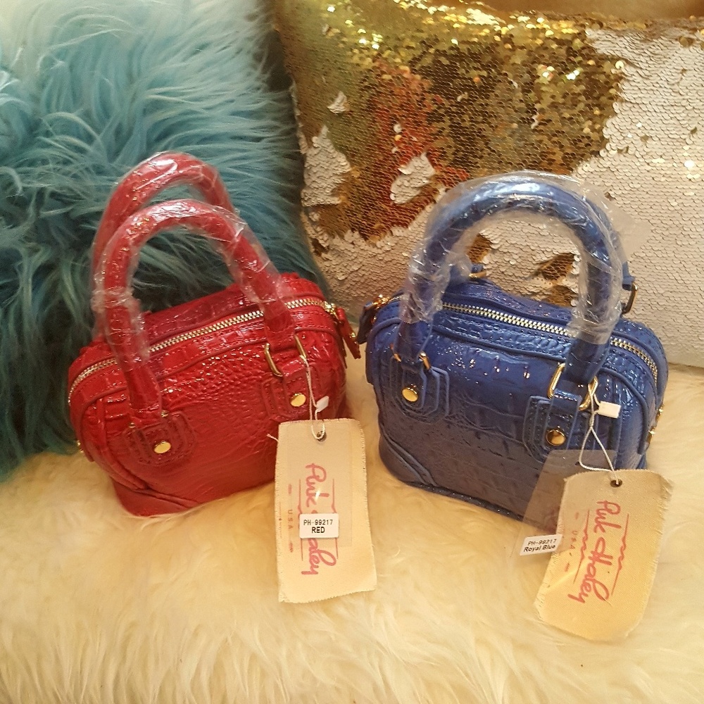 Pink Haley Bailey Patent Mini Satchel Cross body