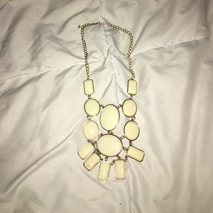 Cream and gold statement necklace