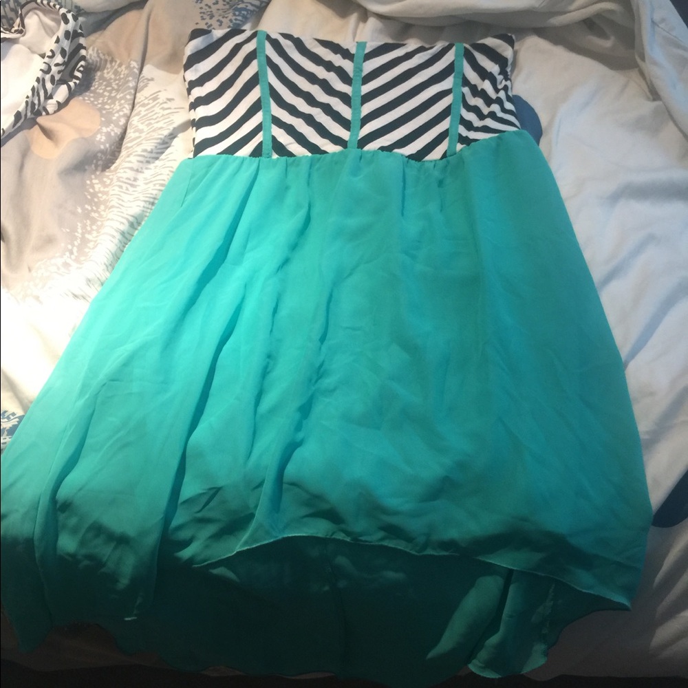 Strapless High-Low Dress