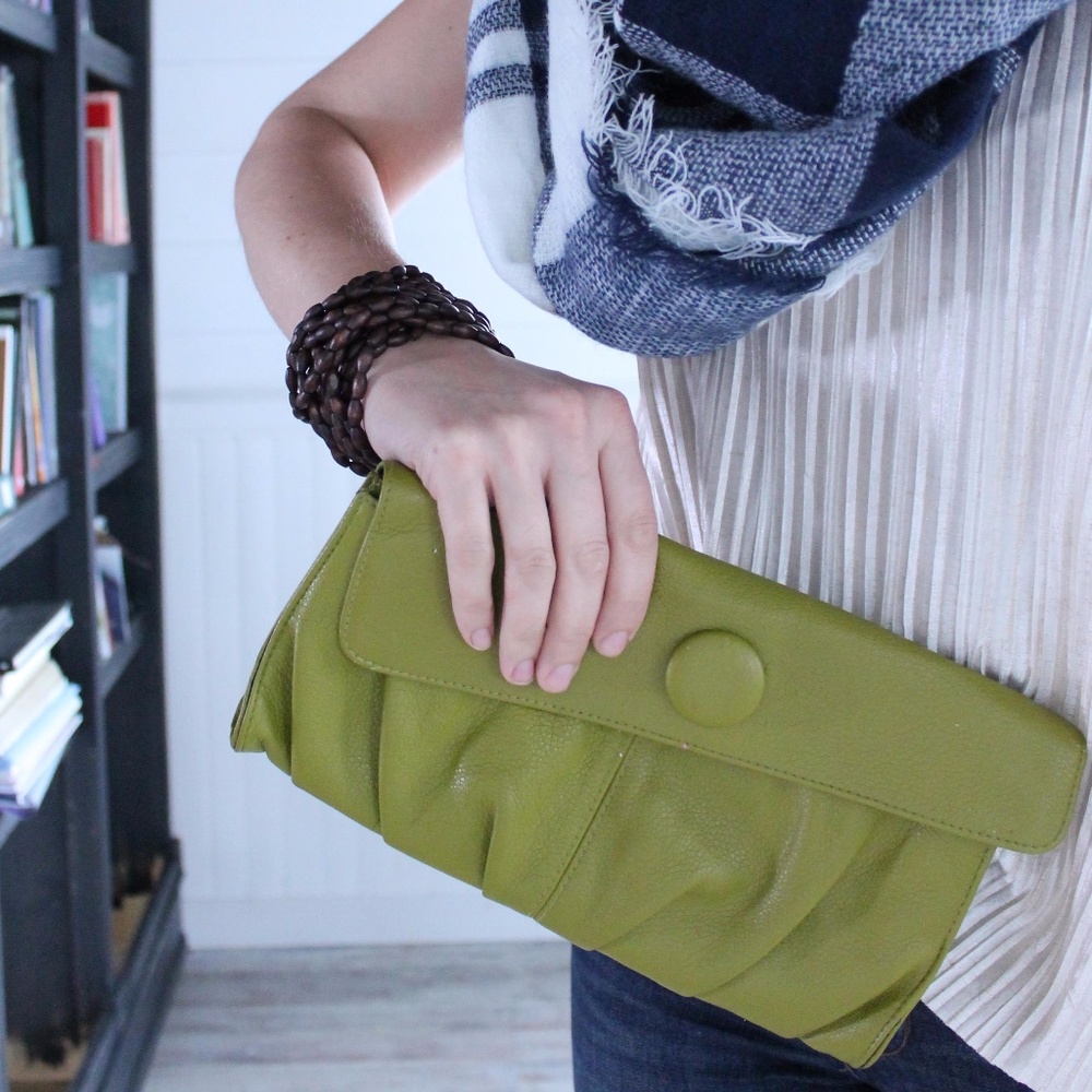 H&M Olive Green Clutch