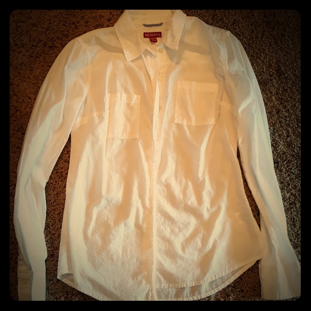White button down shirt.