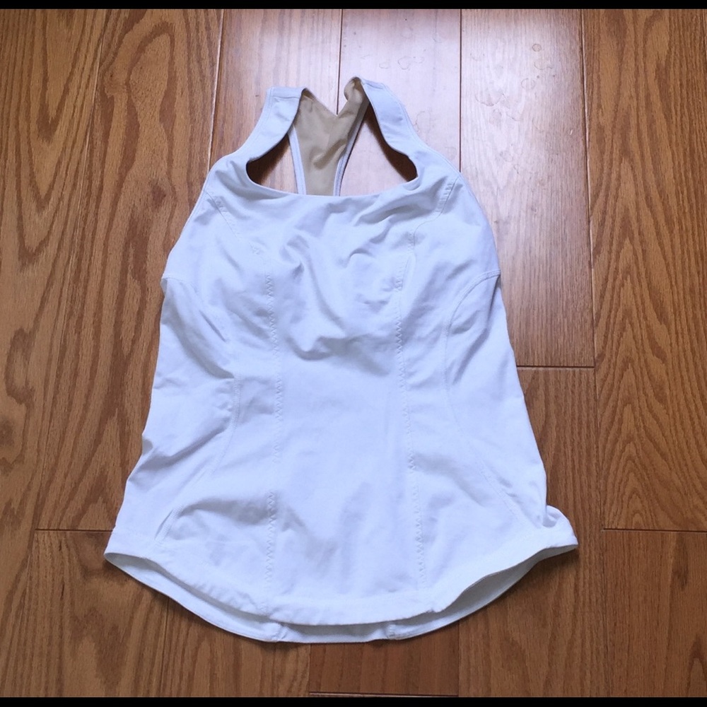 Lululemon White Racerback Sports Bra Tank Top 6