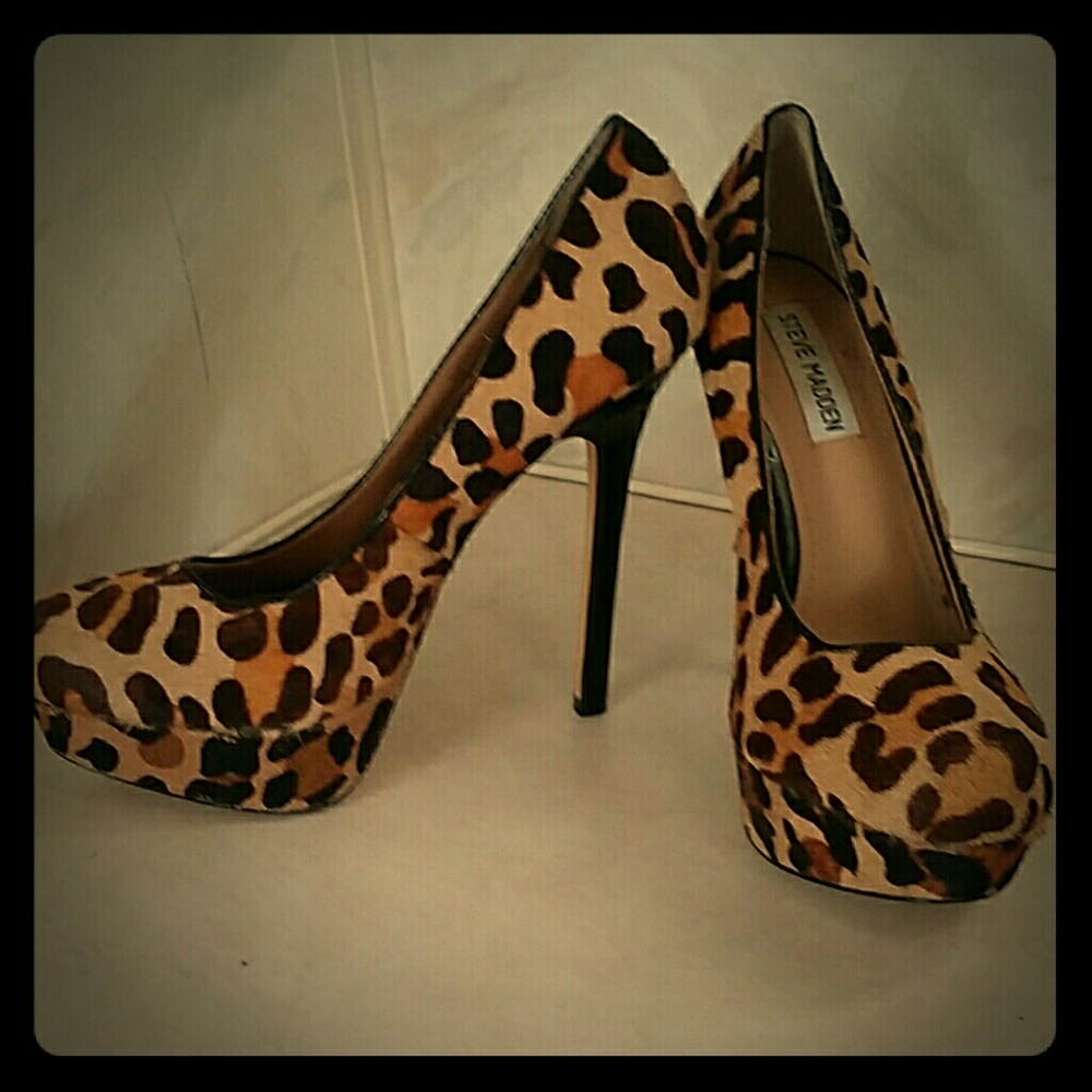 Steve Madden Leopard Print Platform Heels