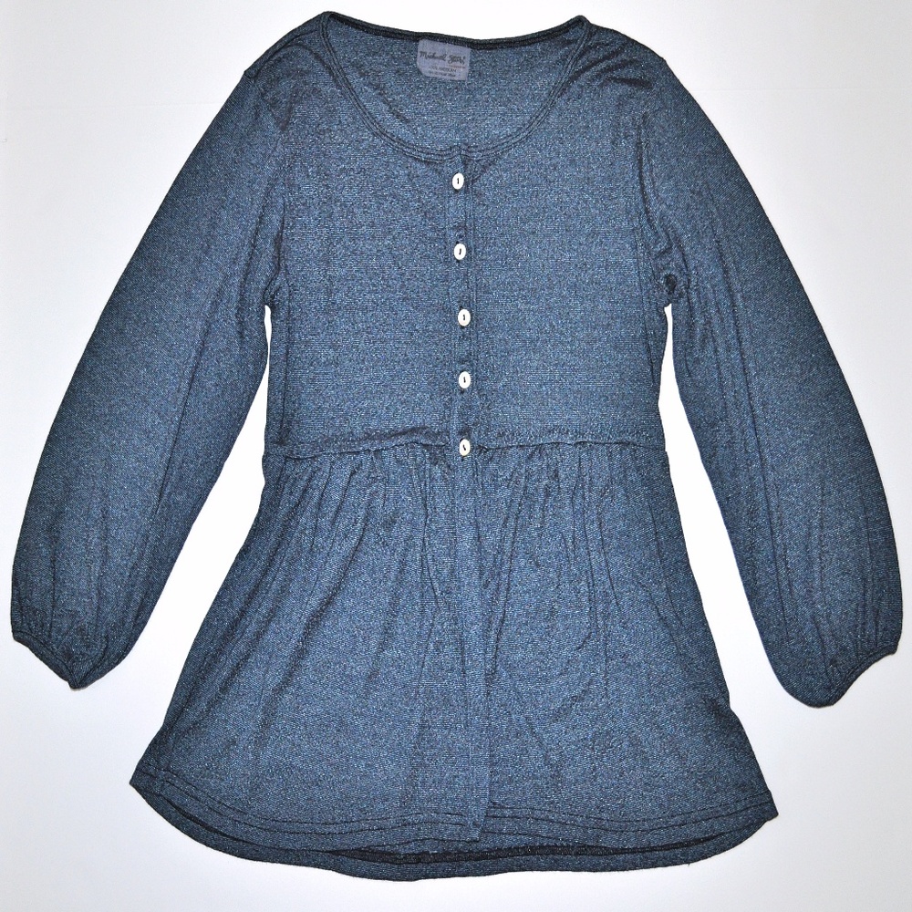 Michael Stars Metallic Knit Baby Doll Top