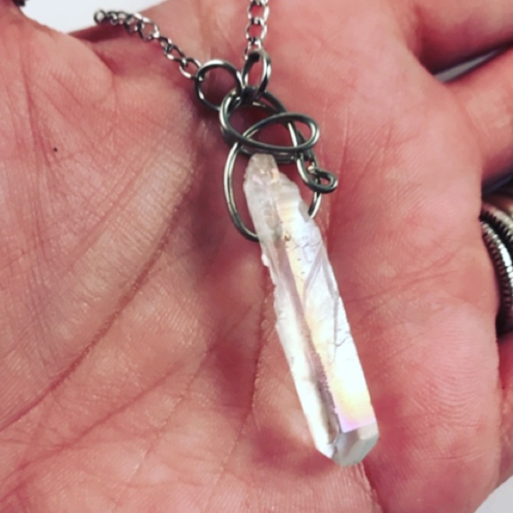 🦊Two for $25 ! genuine aura crystal boho necklace - Picture 3 of 8