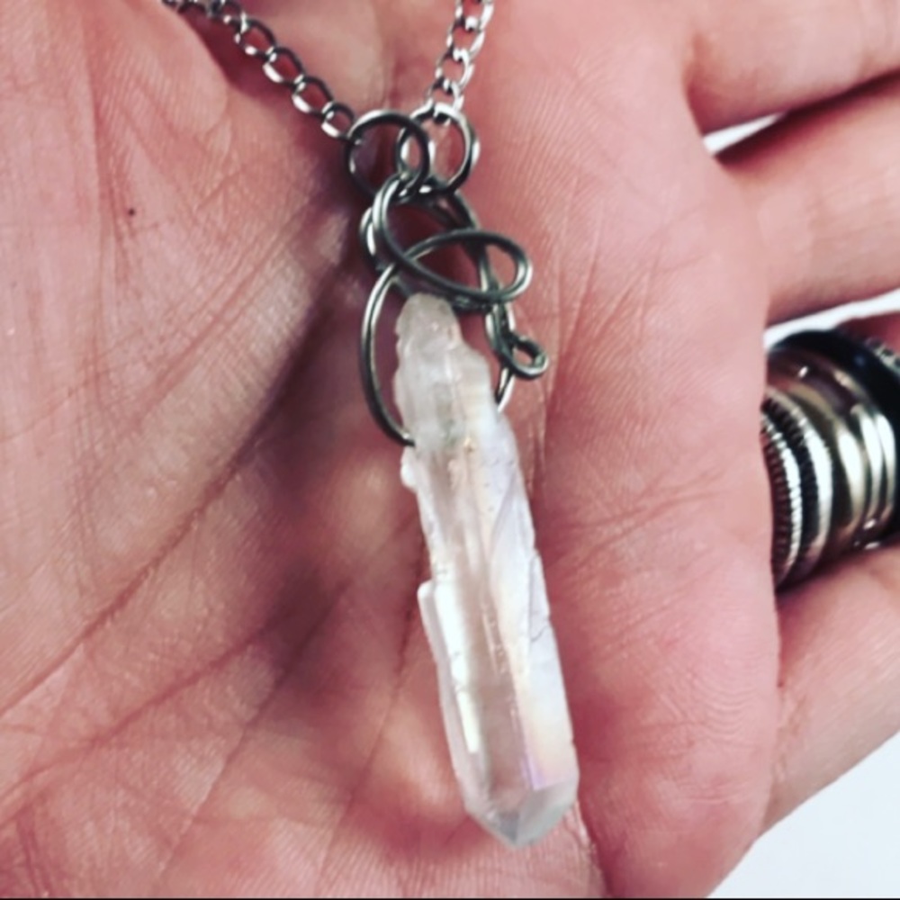 🦊Two for $25 ! genuine aura crystal boho necklace - Picture 6 of 8