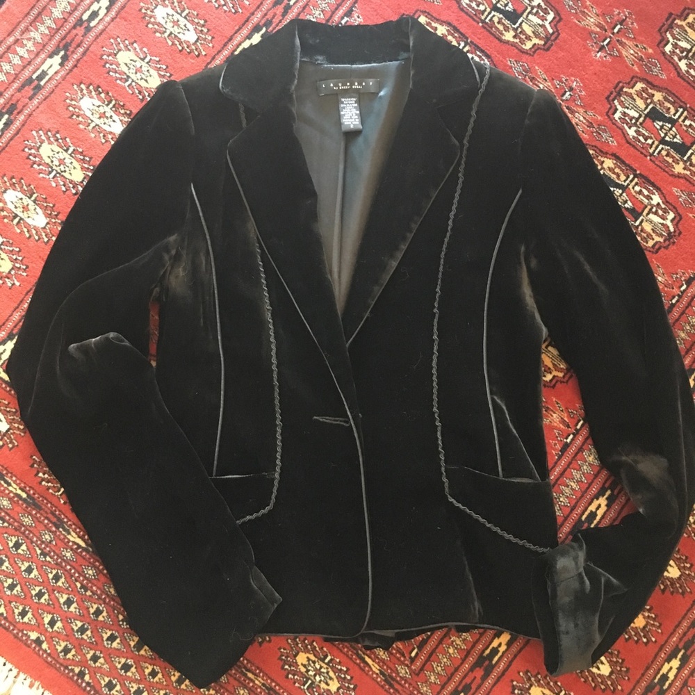 Laundry Black Velvet Blazer