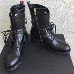 Chiara Ferragni lace up combat boots