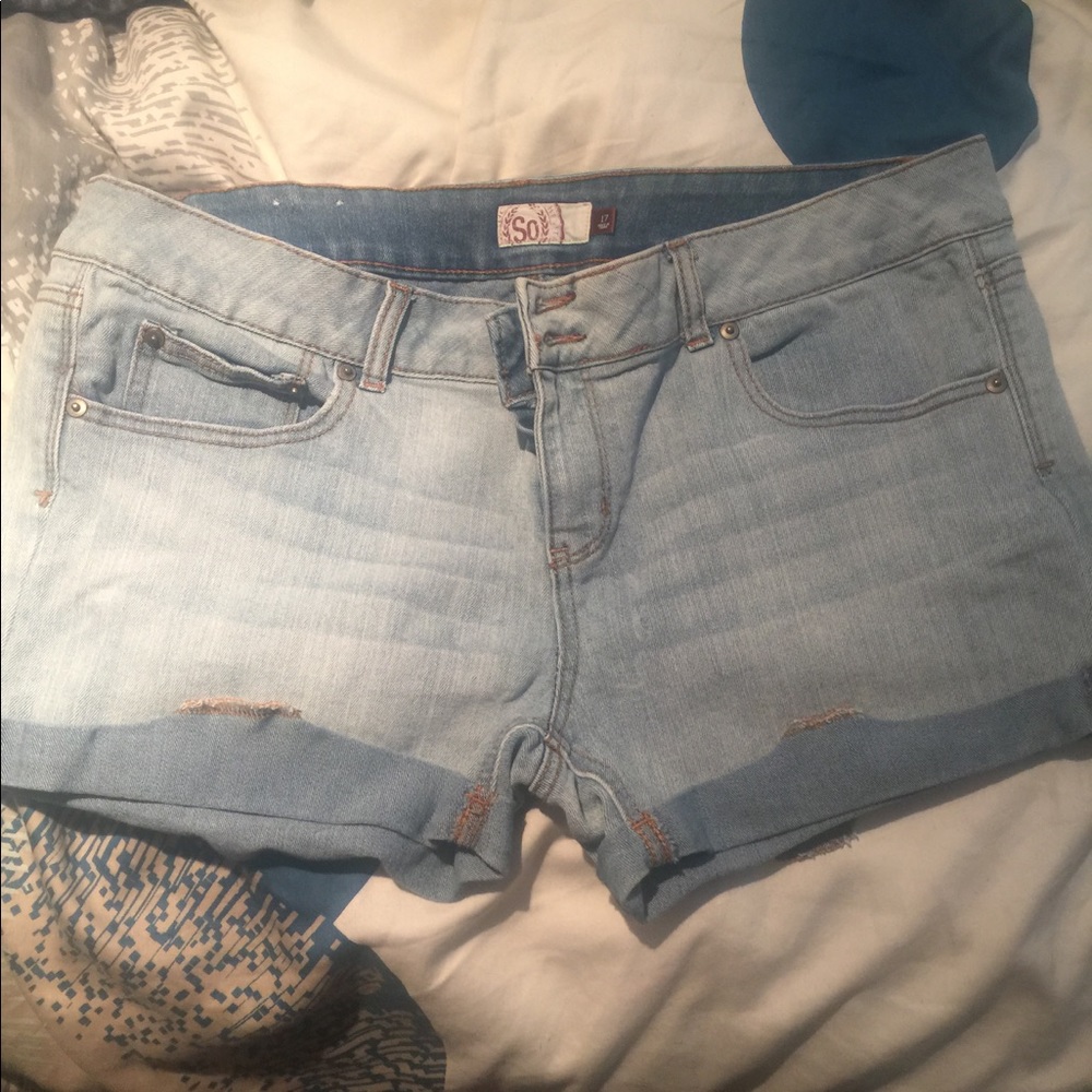 Light Wash Jean Shorts