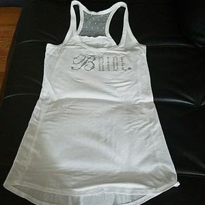 White Victoria's secrets bride tank White Victoria's secrets bride tank