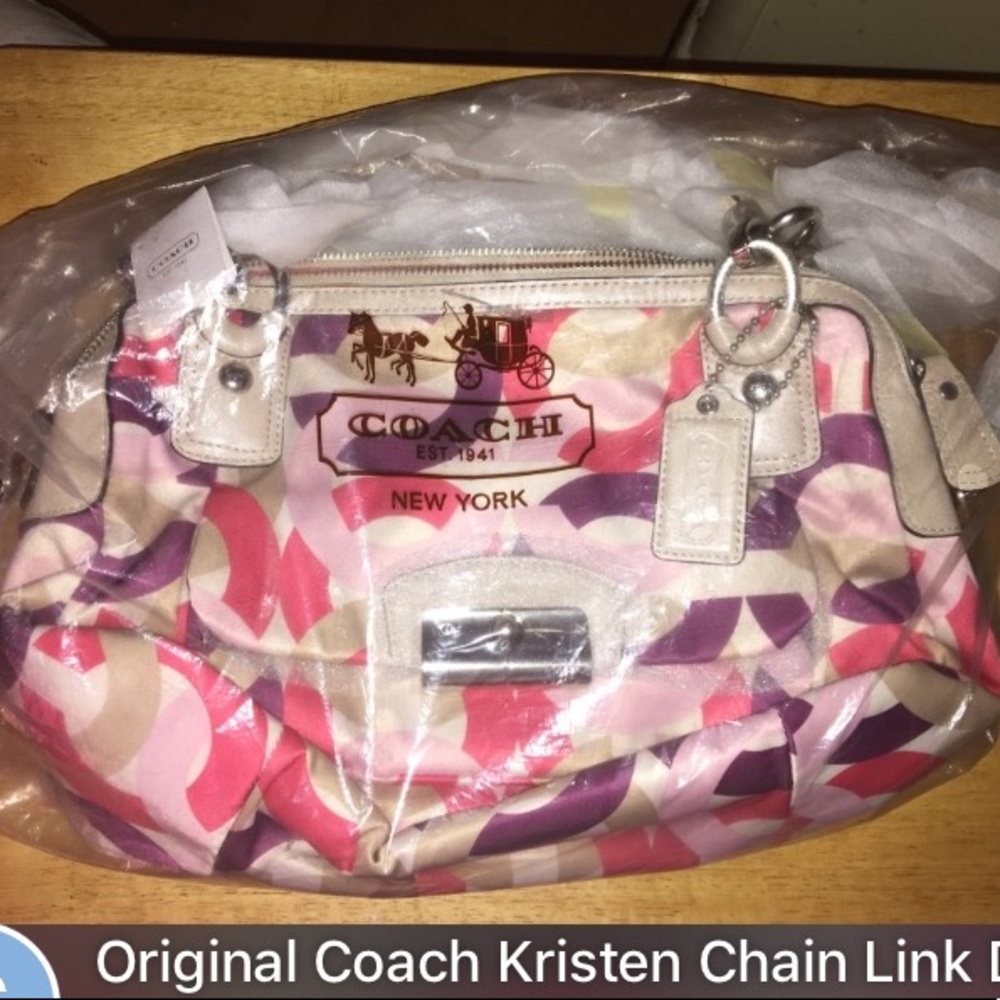 Original Coach Kristen Chain Link Double Zipper