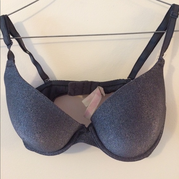 Lightly Padded Blue Sparkly Victoria's Secret Bra - Picture 2 of 3
