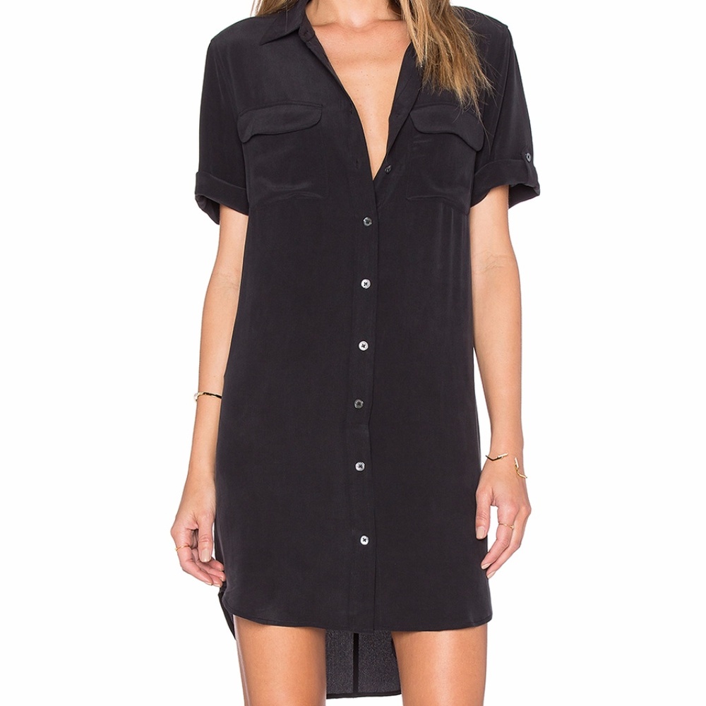 Equipment Black Shirt Dress