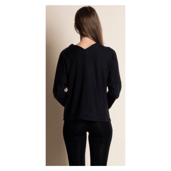 Black Lace Up Top - Picture 3 of 3