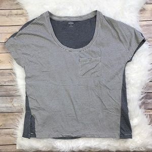 Kate Spade Saturday Asymmetrical Striped Slit Tee Kate Spade Saturday Asymmetrical Striped Slit Tee