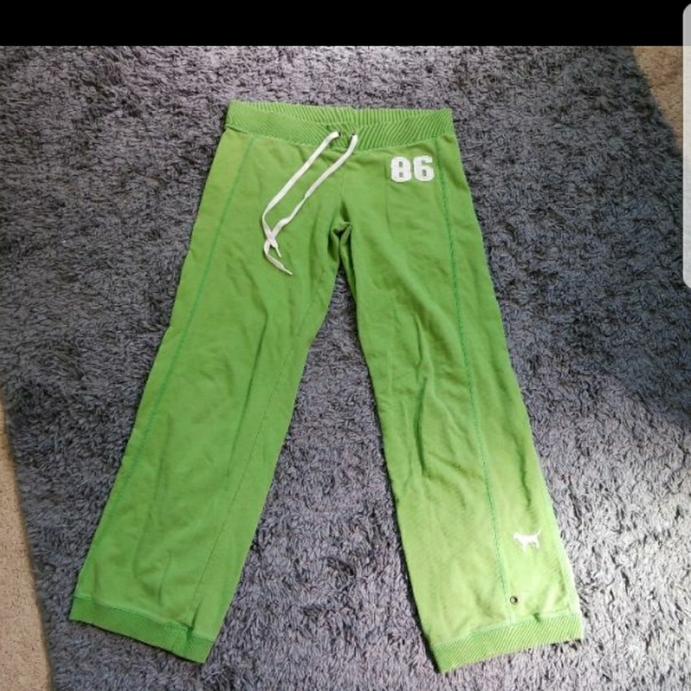 PINK VS OVERSIZED BOYFRIEND SWEATS GREEN