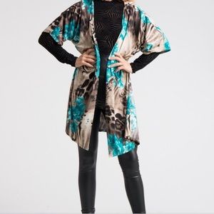 Floral leopard shrug