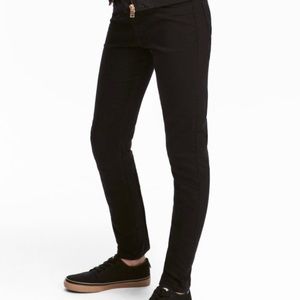 Black superstretch jeans.