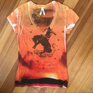 🌅Awesome sheer cowboy tshirt 🌅Awesome sheer cowboy tshirt