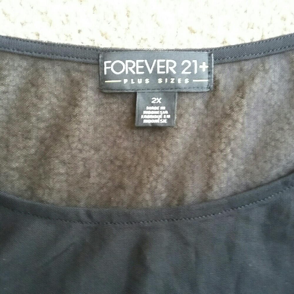 Forever 21 plus black peplum dress - Picture 4 of 8