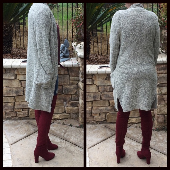 1 LEFT CLEARANCE‼️Burgundy Mid Thigh Boots - Picture 4 of 8