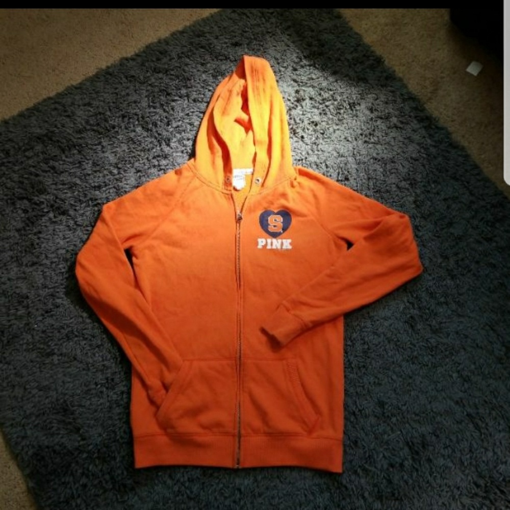PINK VS ORANGE HOODIE SWEATSHIRT