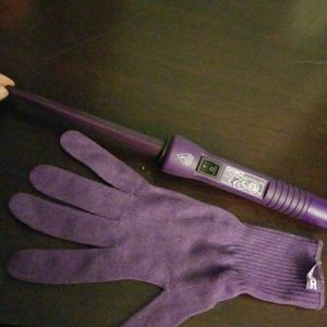 Small curling  wand 3/8ths and glove