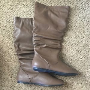 New Brown Slouch Mid Shaft Boots