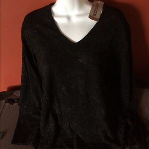 Chicos long sleeve sparkle top