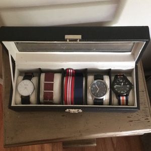 Three watches with changeable bands