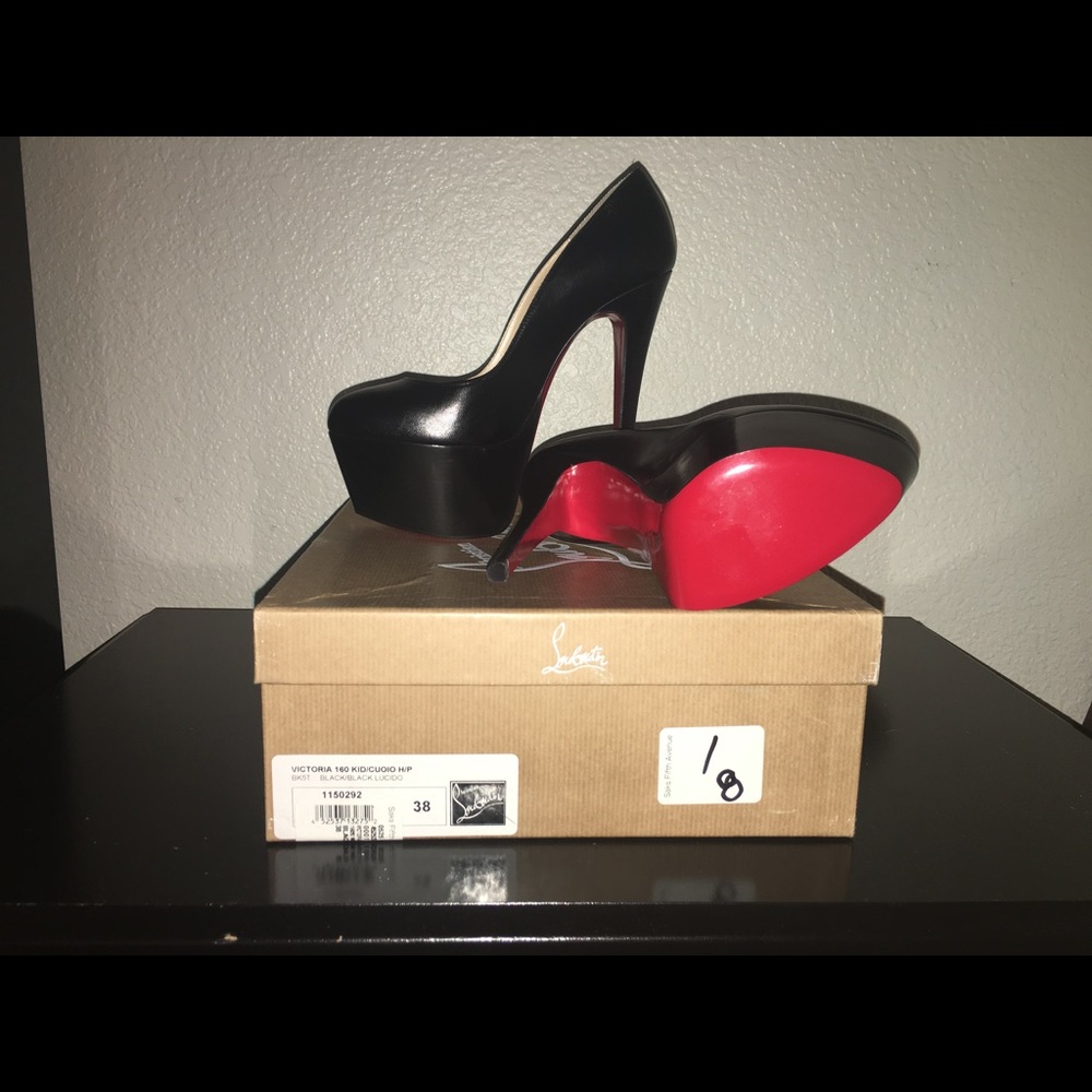 Black leather platform Christian Louboutin
