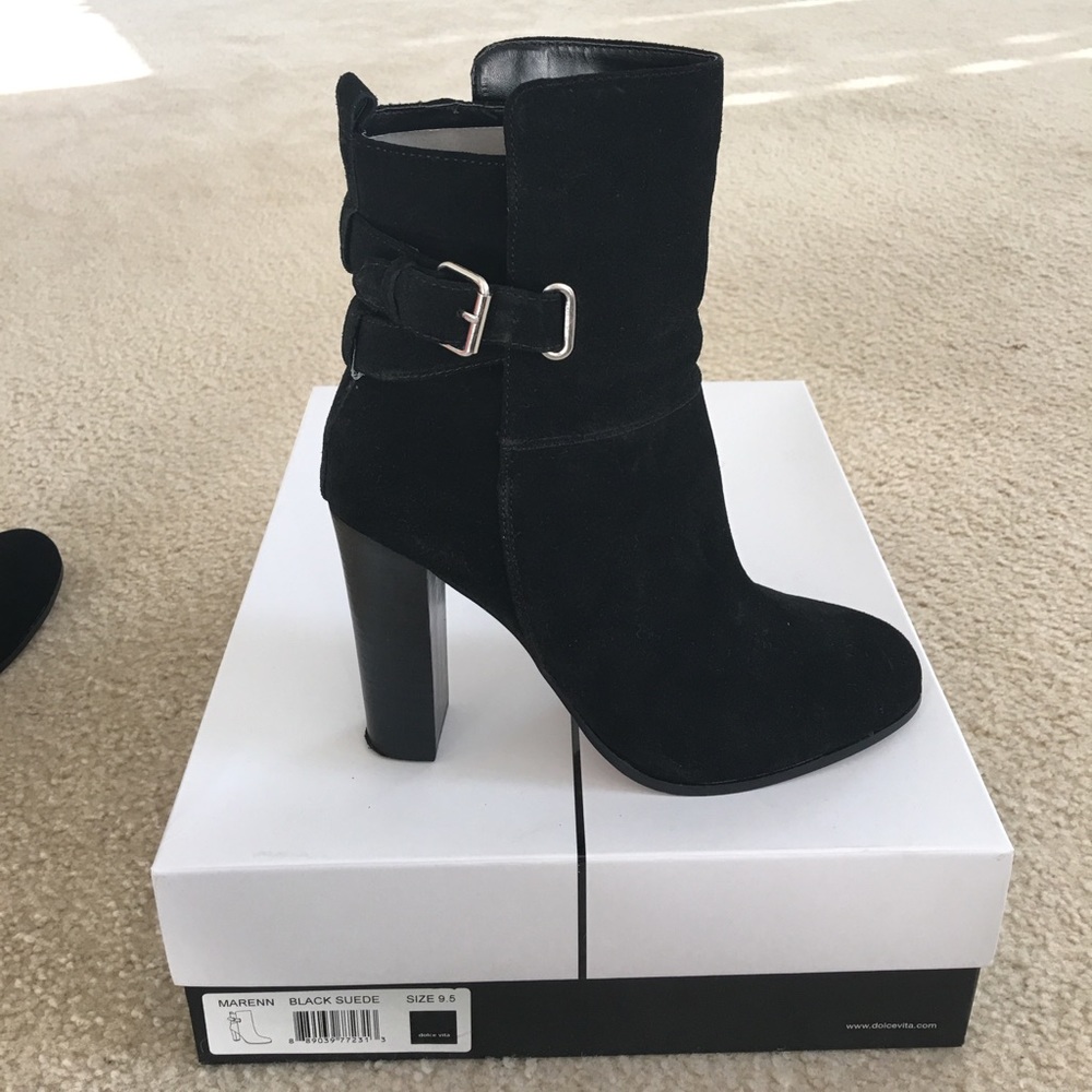 Dolce Vita Black Suede Marenn Booties