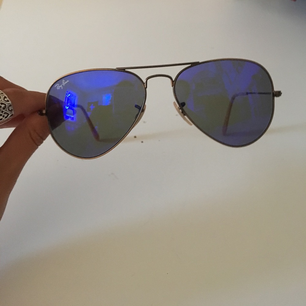Purple ray ban aviators