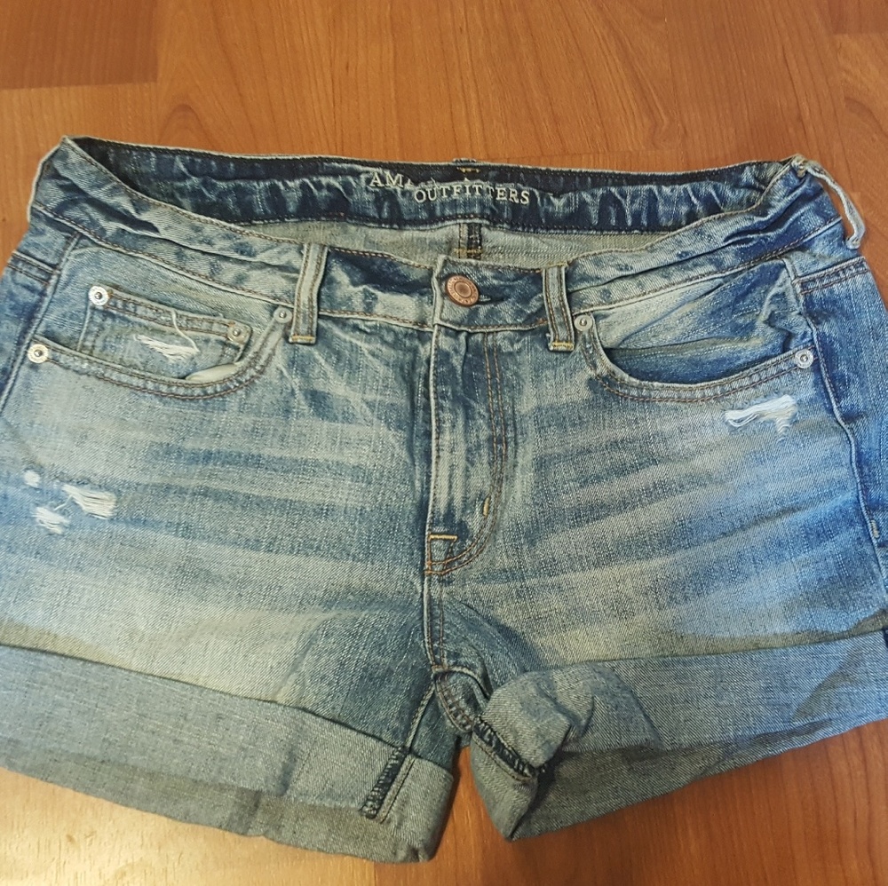 AEO Midi Denim Shorts