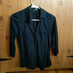 Black collar shirt
