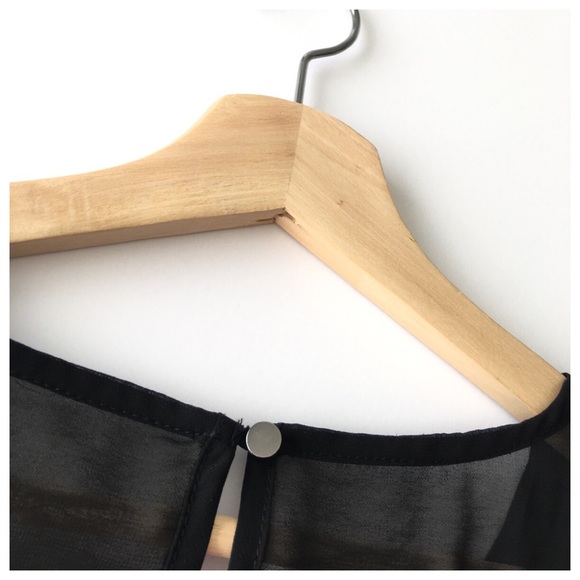 Meadow Rue Black Lace Silver Beaded Peplum Tank - Picture 6 of 8