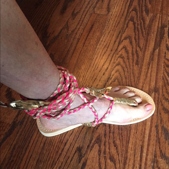 L*space leather Sandles with gold accents - Picture 3 of 5