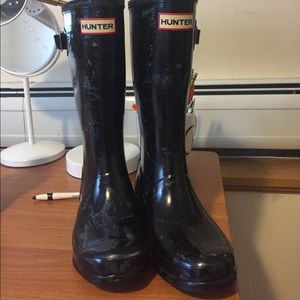 Hunter Kids Black Boots