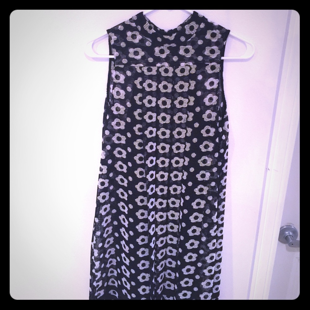 Black and white shift dress from anthropologie