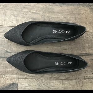 Aldo Black Sparkle Flats