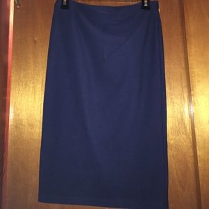 Ribbed navy pencil skirt Ribbed navy pencil skirt