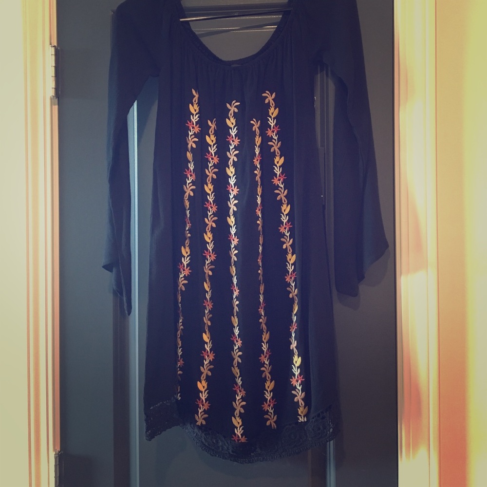 Forever 21 Black Off the Shoulder Dress