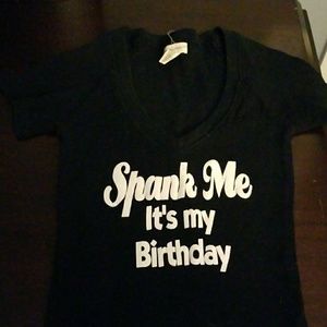 Birthday spank me t-shirt