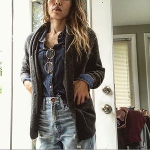 NEW jCrew cardigan duster chunky sweater madewell