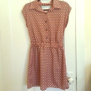 Francesca's Pink and Grey Dress Sz. S