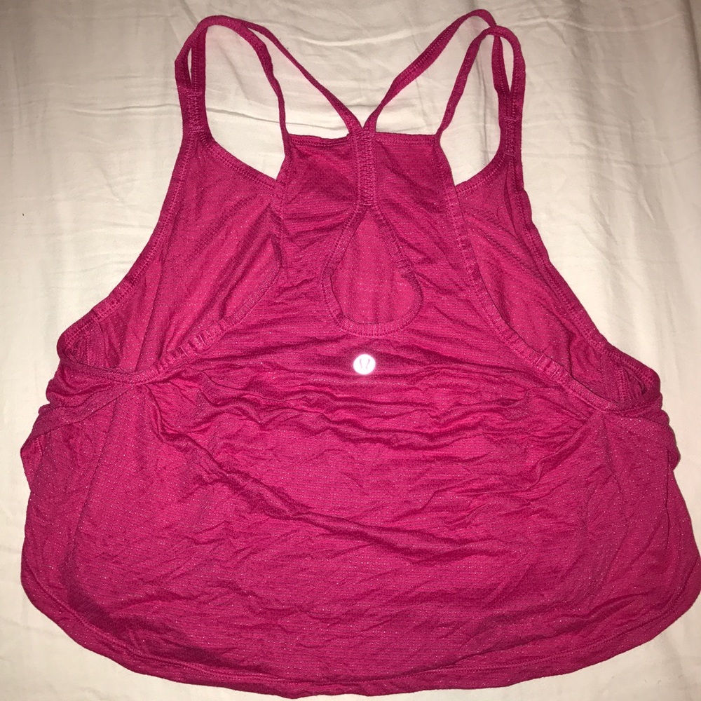 Lululemon Hot Pink Sport Crop Top - worn once!!