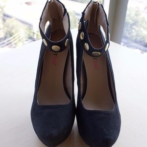 JustFab Platform Pump-Black-5.5