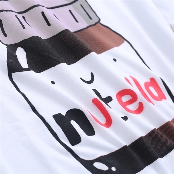 Up to XXL! Nutella Lover Crop Top tee! - Picture 2 of 4