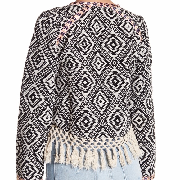 SOLD!! TulaRosa Santa Fe Embroidered Fringe Jacket - Picture 3 of 7